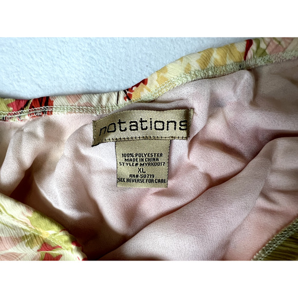 Notations Floral Blouse And Skirt Set Women’s Size XL Sheer Beach Wedding Easter - Picture 12 of 15